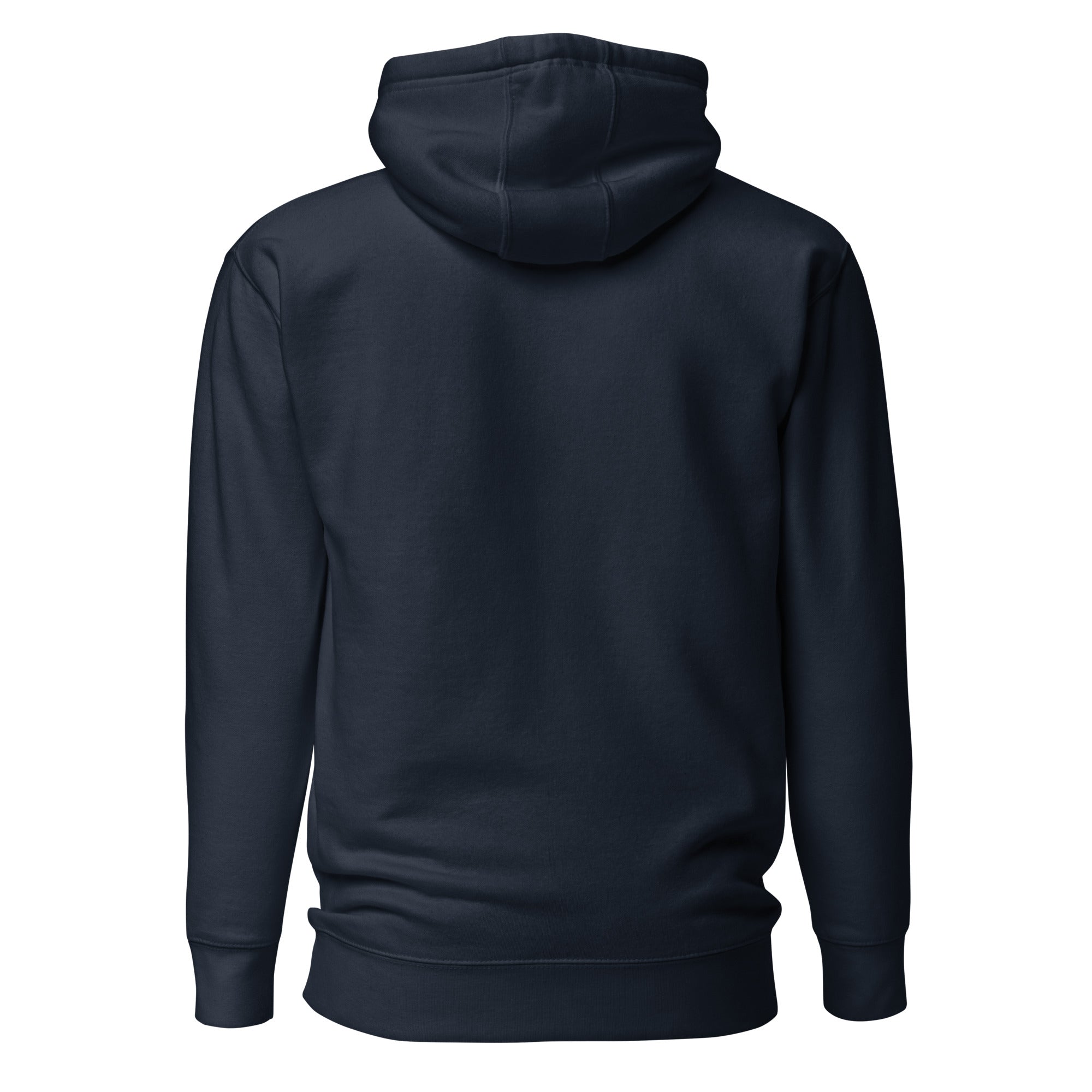 Back view mockup of a premium heavyweight padel lifestyle hoodie by LobStory.